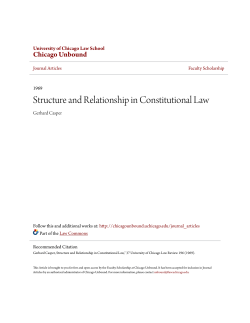 Structure and Relationship in Constitutional Law