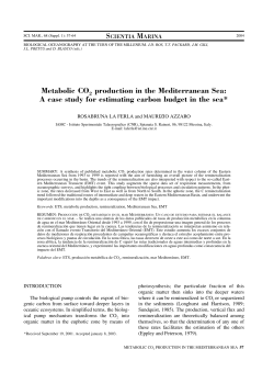 Metabolic CO production in the Mediterranean Sea: A case study for