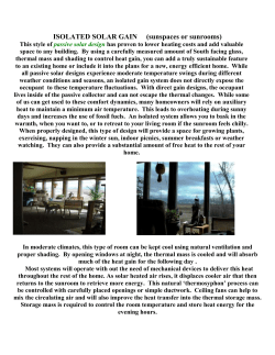 isolated solar gain for homes
