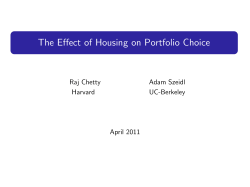 The Effect of Housing on Portfolio Choice
