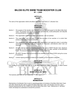 Sample Booster Club By Laws