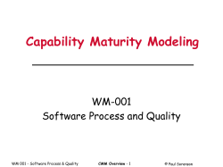 Characterizing the Software Process - A Maturity Framework -