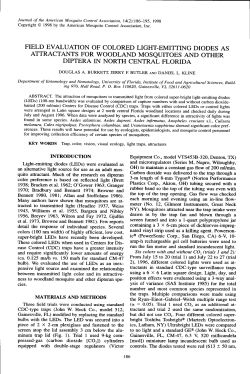 field evaluation of colored light:emitting diodes as attractants for