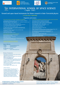 ISSS - Manif 06.2016 - International School of Space Science