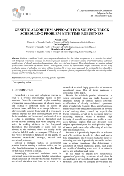genetic algorithm approach for solving truck scheduling problem