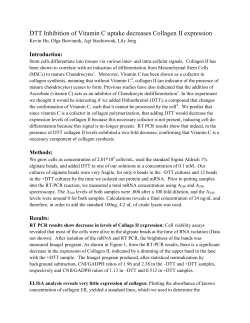 DTT Inhibition of Vitamin C uptake decreases