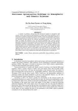 Nonlinear Optimization Problems in Atmospheric and Oceanic