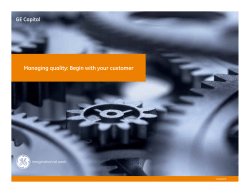 Managing quality: Begin with your customer