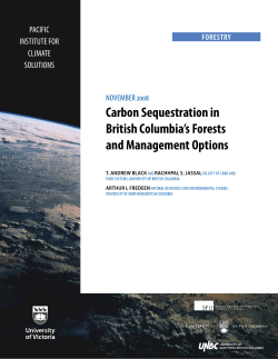 Carbon Sequestration in British Columbia`s Forests and