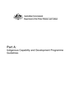 Indigenous Capability and Development Programme Part A