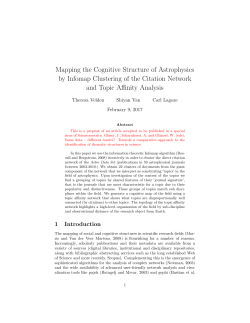 Mapping the Cognitive Structure of Astrophysics by Infomap