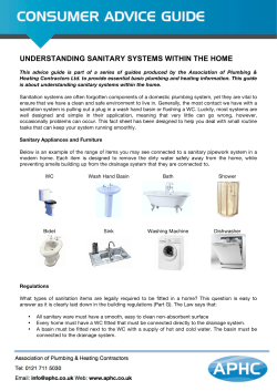 understanding sanitary systems within the home