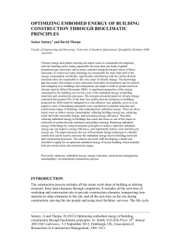 optimizing embodied energy of building construction through