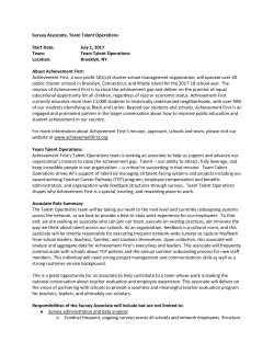 Survey Associate, Team Talent Operations