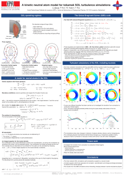 A kinetic neutral atom model for tokamak SOL - Infoscience