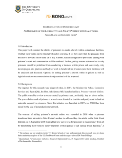 1.0 Introduction This paper will consider the ability of prisoners to