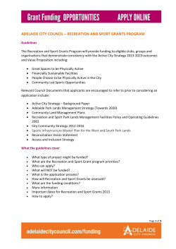 How are the Recreation and Sports Grants