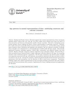 Age patterns in mental representations of time