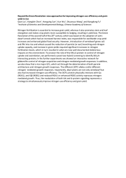 Beyond the Green Revolution: new approaches for