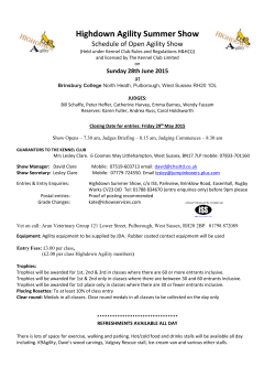 Highdown 2015 Schedule