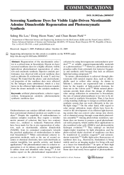 Screening Xanthene Dyes for Visible Light