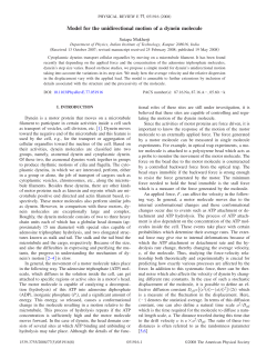 Model for the unidirectional motion of a dynein molecule