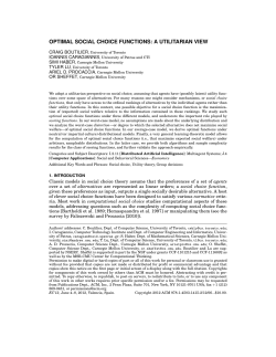 optimal social choice functions: a utilitarian view