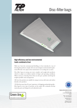 Disc-filter bags - TP
