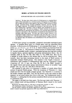 BOREL ACTIONS OF POLISH GROUPS example