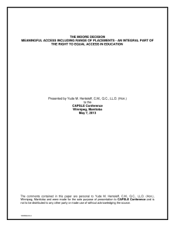 the moore decision meaningful access including range of