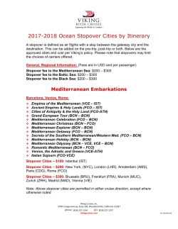 Stopover Cities by Tour 2011
