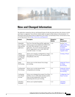 New and Changed Information