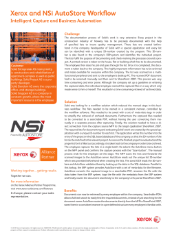 Case study: Xerox and NSi AutoStore Workflow