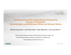 Increasing Annual Microalgae Biomass Productivity Through Crop