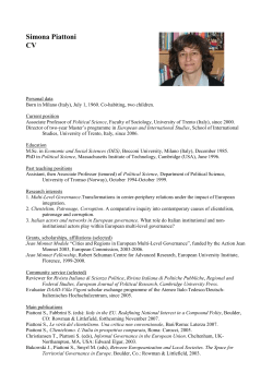 Simona Piattoni - European Commission