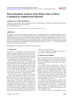 Electrochemical Analysis of the Redox State of Silver Contained in