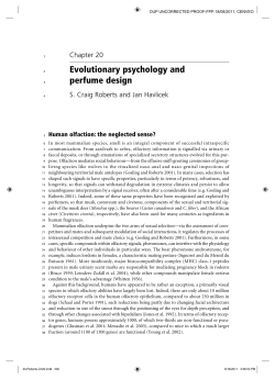 Evolutionary psychology and perfume design