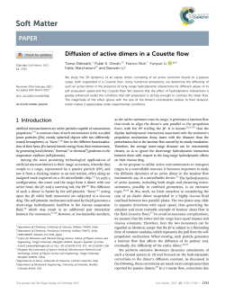 Diffusion of active dimers in a Couette flow