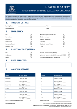 evacuation checklist - Health and Safety