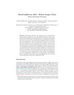 RoboCupRescue 2014 - Robot League Team