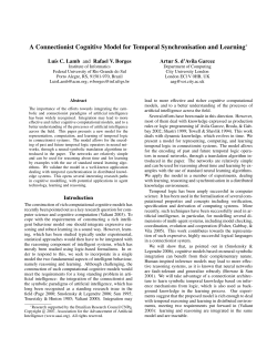 A Connectionist Cognitive Model for Temporal - Inf