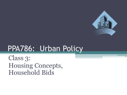 Housing Concepts, Household Bids