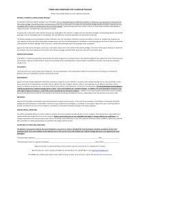 terms and conditions for a land/air package