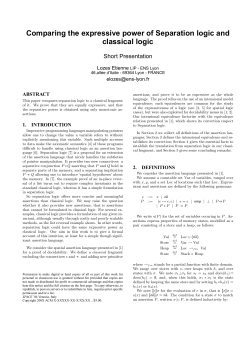 Comparing the expressive power of Separation logic and classical