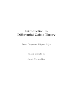Introduction to Differential Galois Theory