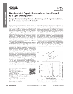 Nanoimprinted Organic Semiconductor Laser Pumped by a