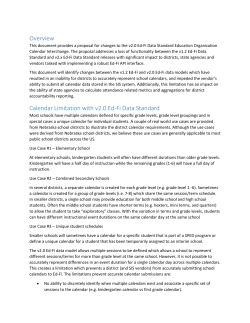 DLP Proposal for EdOrgCalendar Changes 6.6.2016 - Ed
