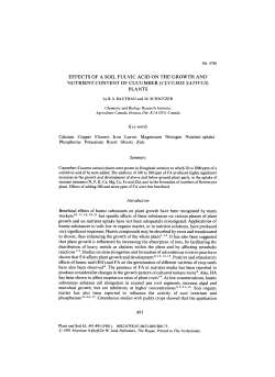 Effects of a soil fulvic acid on the growth and nutrient content of