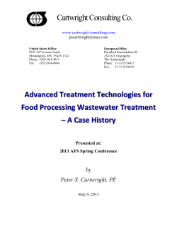 Advanced Treatment Technologies for Food Processing Wastewater