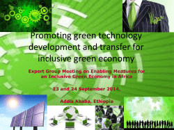 Promoting green technology development and transfer for inclusive